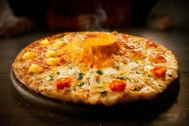 Cheesy Volcano-Inspired Pizzas