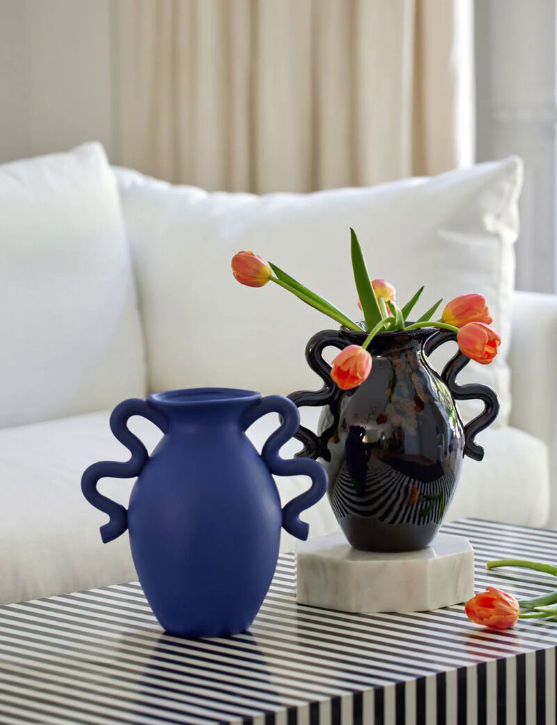 Stunningly Sculptural Blue Vases