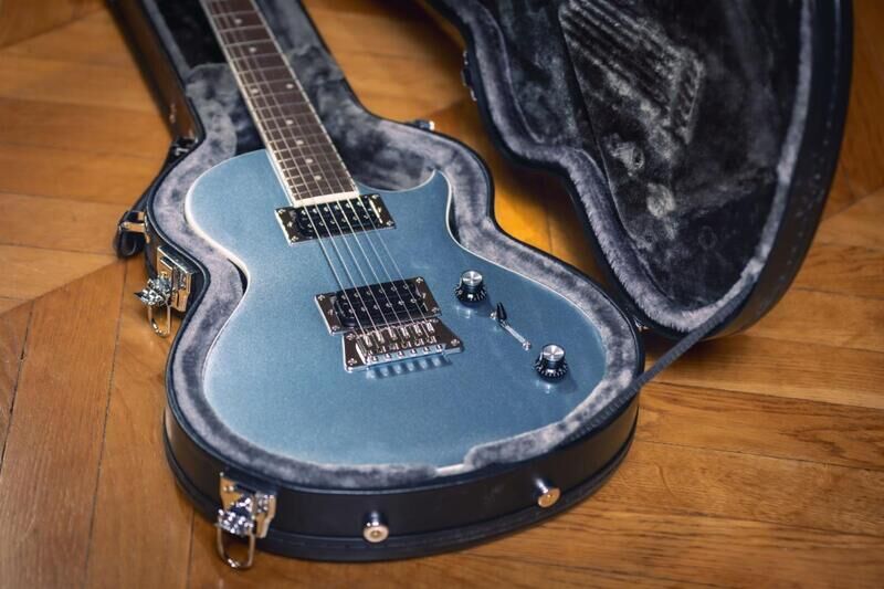 Ultra-Slick Blue Guitars