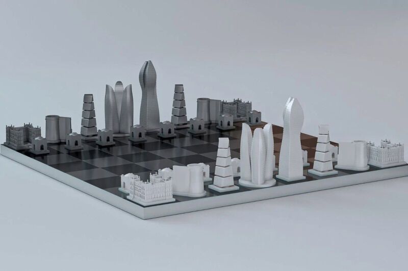 Architecturally Inspired Chess Sets