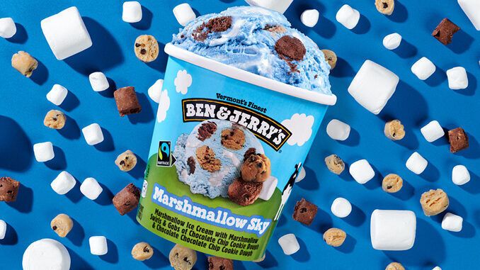 Blueish Marshmallow Ice Creams : Ben & Jerry's Marshmallow Sky