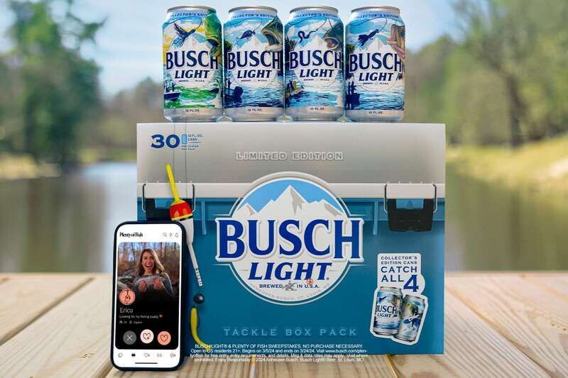Fishing-Themed Dating App Badges : Busch Light and Plenty of Fish