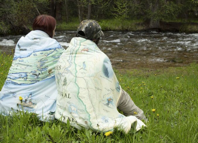 Map-Inspired Fleece Blankets