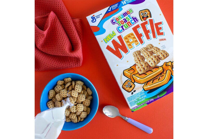 Waffle-Shaped Cinnamon Cereals