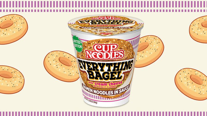 Bagel-Inspired Noodle Cups