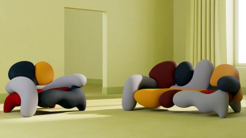 Oblong Color-Blocked Furniture