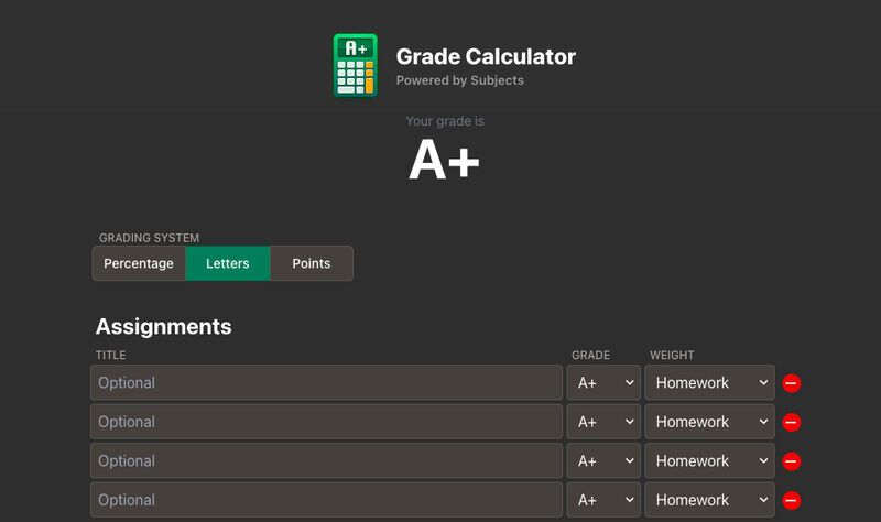 Intelligent Grade Calculators