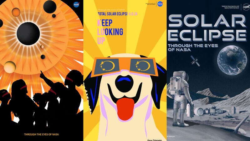 Vintage-Inspired Eclipse Posters