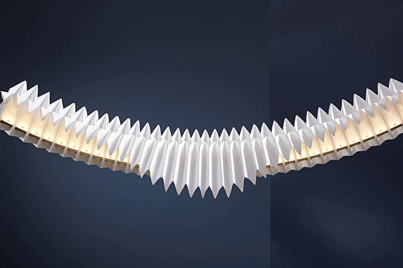 Suspended Origami-Like Lighting