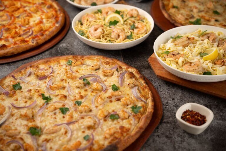 Shrimp-Packed Pizzeria Menus