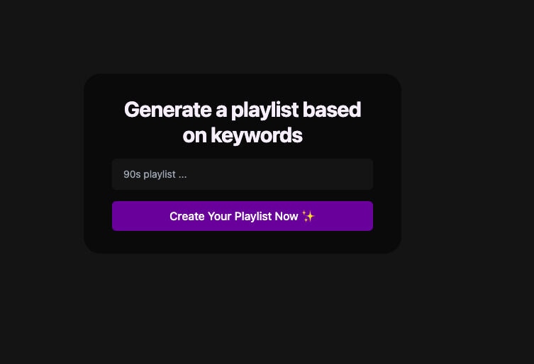 Instant Customized AI Playlists