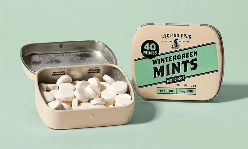 Low-Potency Cannabis Mints - Cycling Frog’s Wintergreen Mints Have 1mg of THC and 5mg of CBD Each (TrendHunter.com)