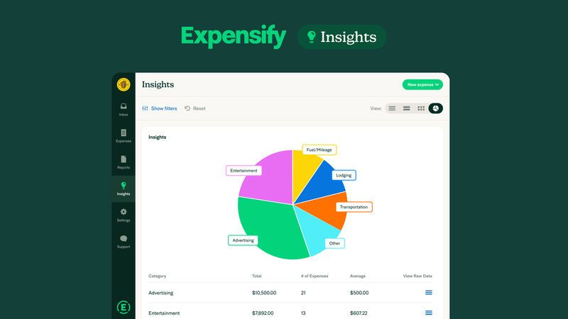 Upgraded Expense Tracking Features