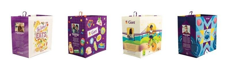 Artwork-Adorned Reusable Bags