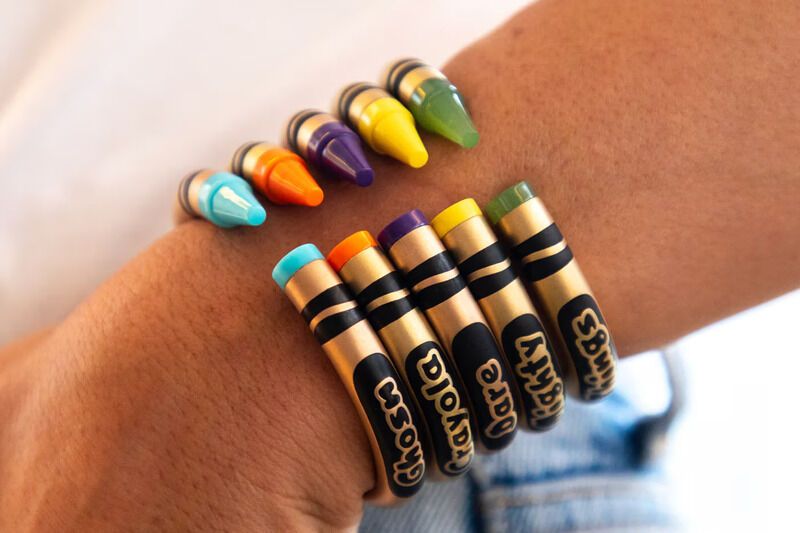 Crayon-Themed Arm Cuffs