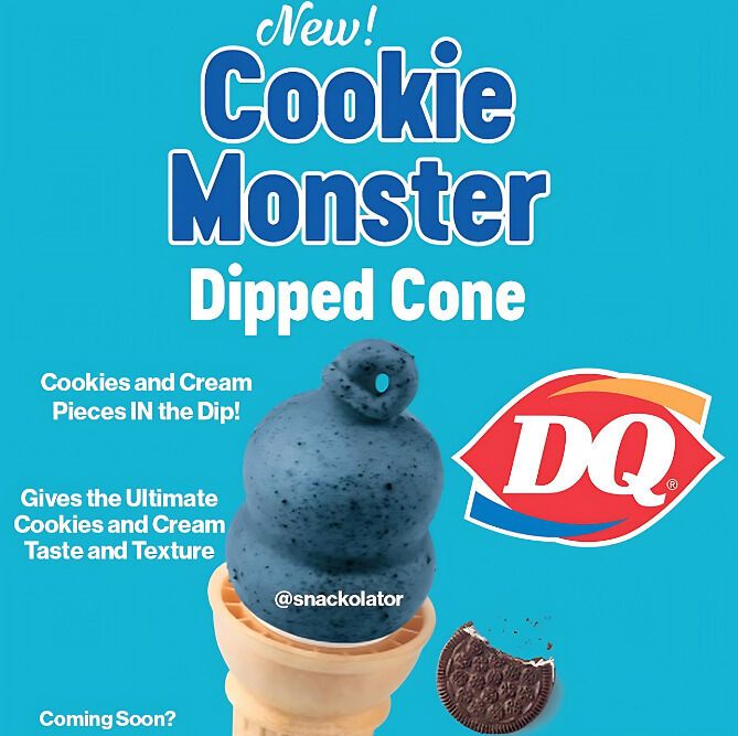 Cookie Crumble Dipped Cones : Cookie Monster Dipped Cone