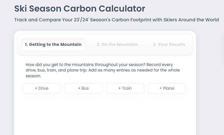 Ski Season Carbon Calculators Main Gallery Image