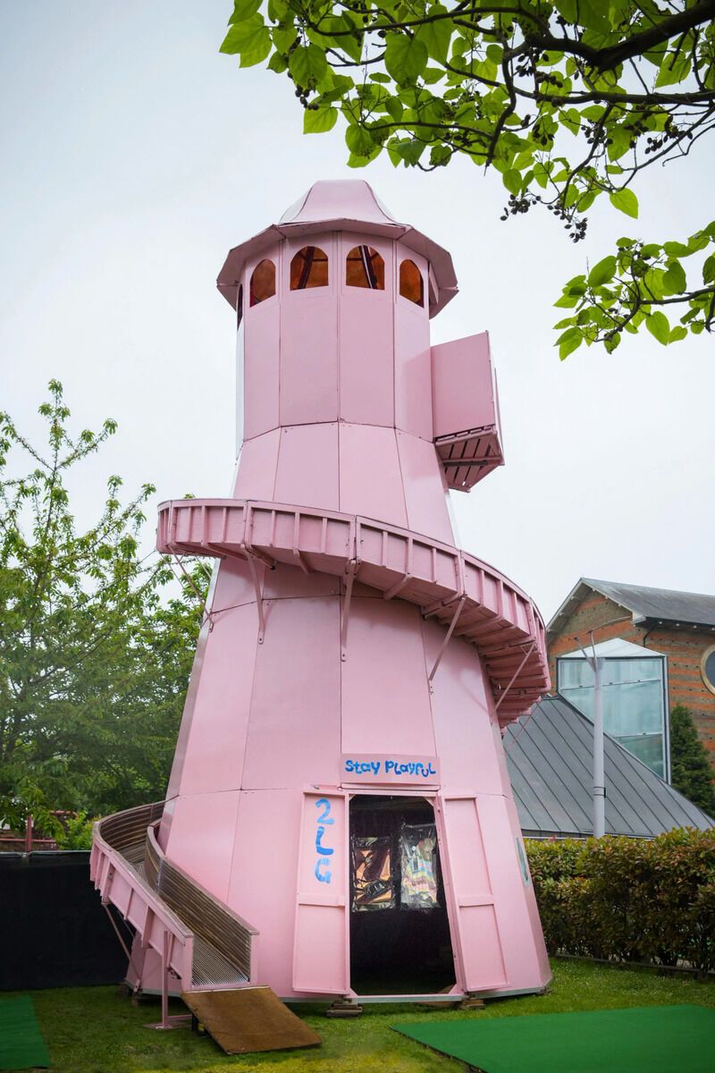 Vibrantly Pink Skelter Installations