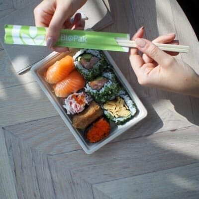 Plastic-Free Sushi Trays