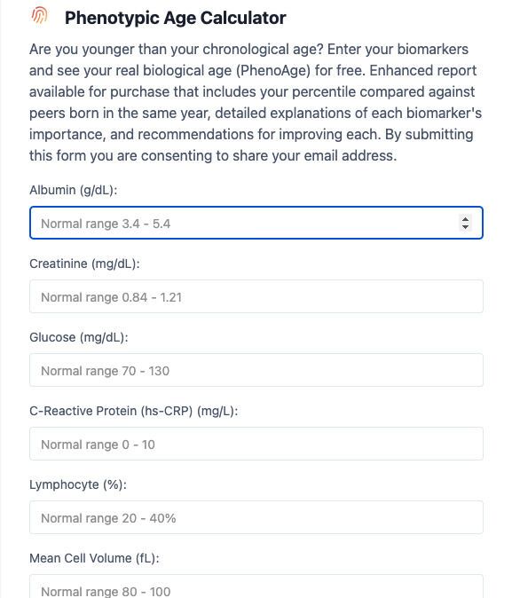 Phenotypic Age Calculators