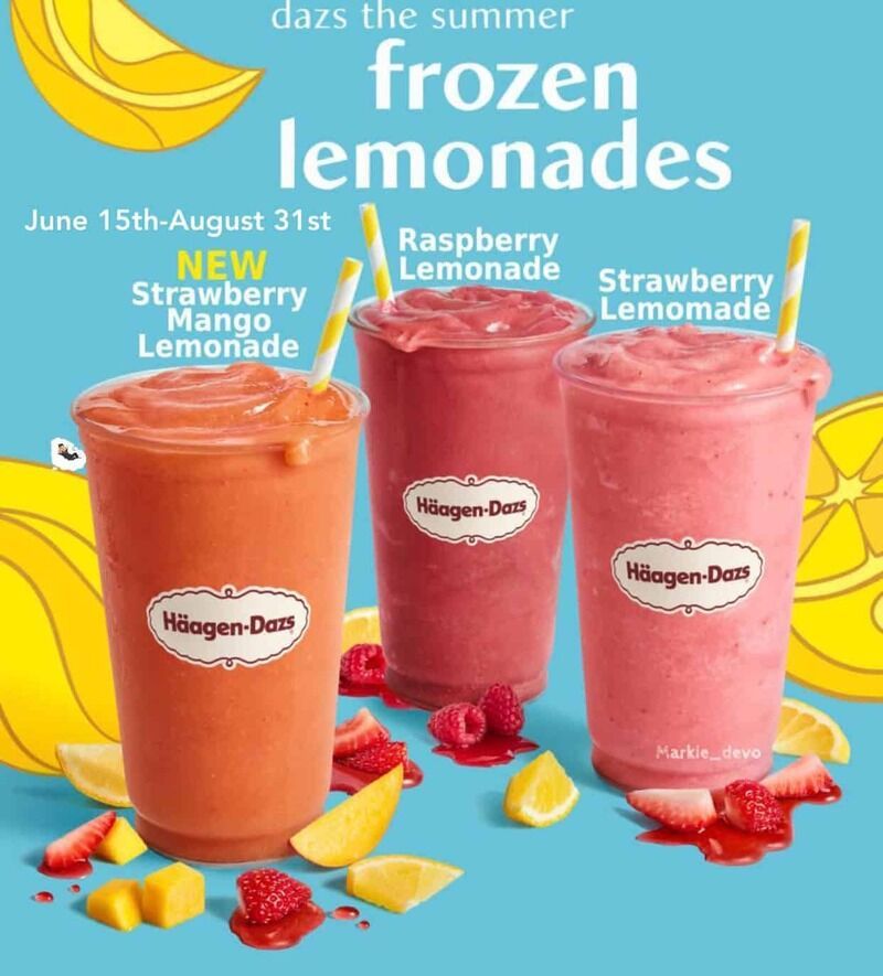 Strawberry Mango Frozen Lemonades