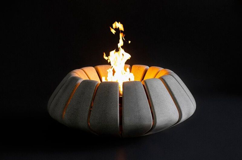 Floral-Inspired Concrete Fire Pits