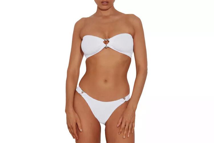 White-Tonal Bridal Swimwear