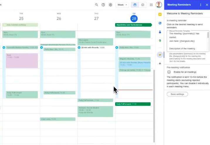 In-Calendar Meeting Reminders