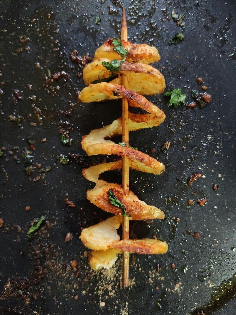 Twisted Air Fryer Potatoes