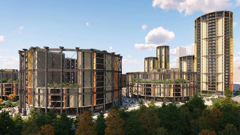 Gas Holder-Transformed Housing