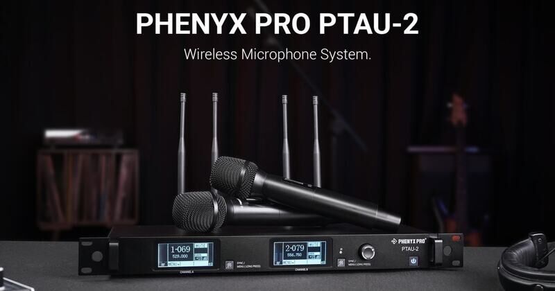 清晰的无线舞台麦克风：phenyx pro ptau 2