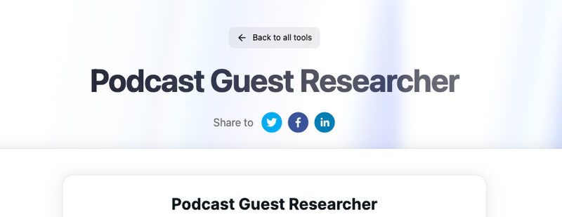 Podcast-Prepping Research Tools