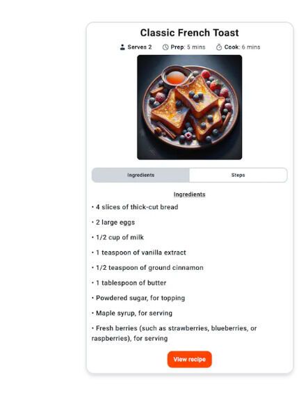 Unlimited Recipe Chatbots