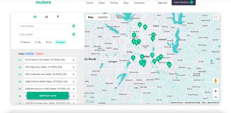 Optimized Driving Route Tools