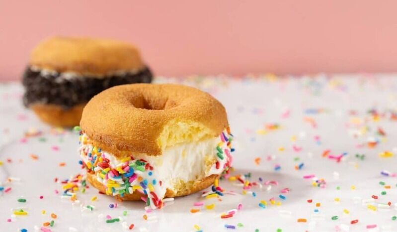 Ice Cream-Filled Donut Sandwiches