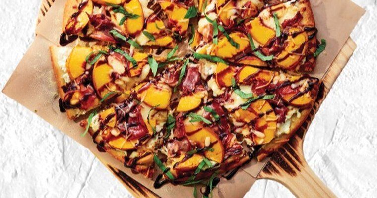 Spicy Stone Fruit Pizzas