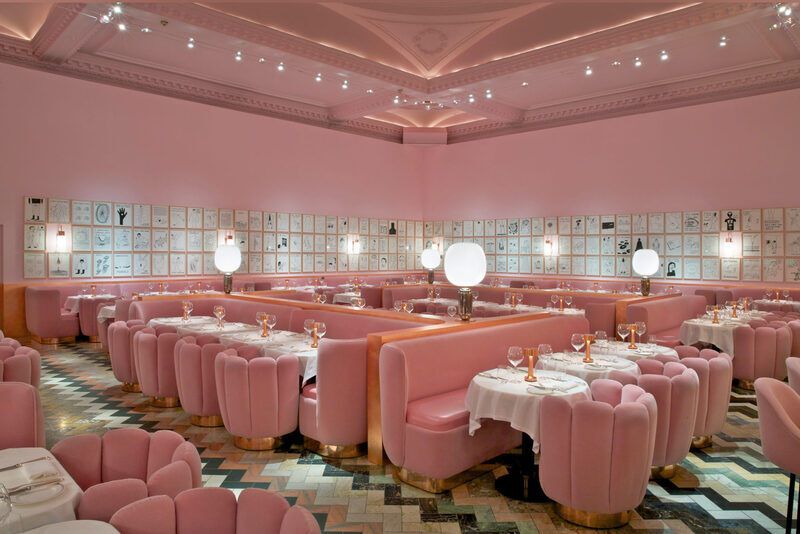 Artful Soft-Pink Dining Rooms