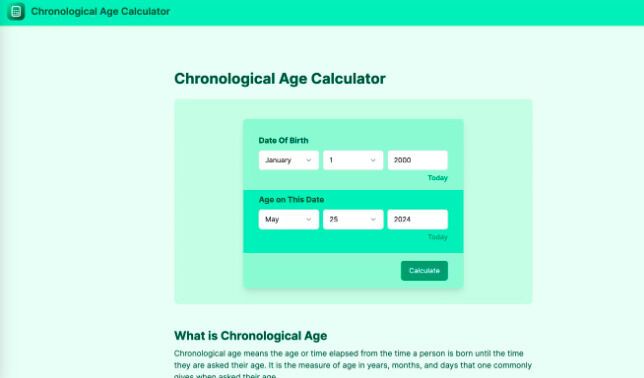 Chronological Age Calculators