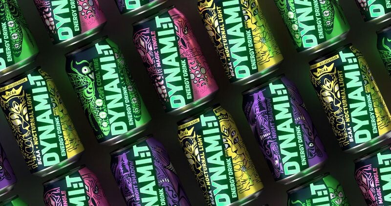 Phosphorescent Energy Drink Cans