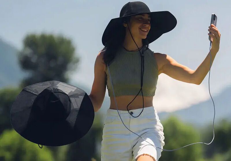 Device-Charging Sun Hats