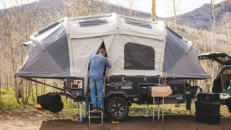 Expanding 10-Person Camping Trailers