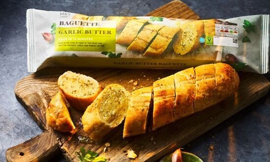 Paper-Packaged Garlic Baguettes