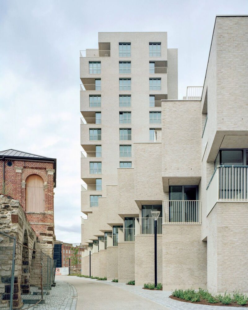 Interconnected Brick-Clad Buildings