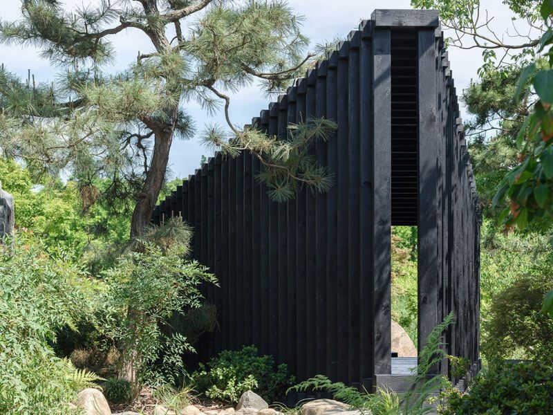 Rocky Garden-Nestled Serene Pavilions