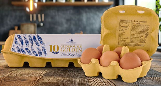 Gilded Free-Range Egg Packaging