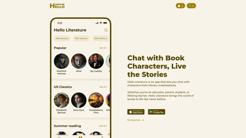 Lively Literary Character Apps