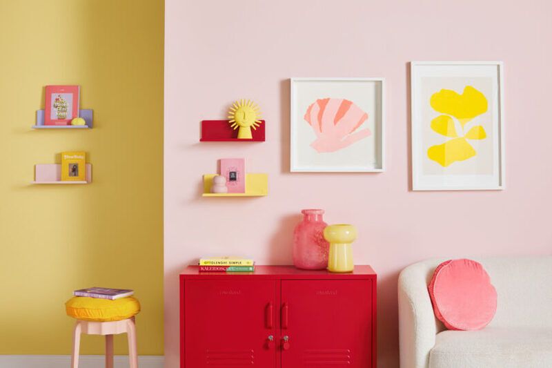 Mounted Colorful Shelving Units