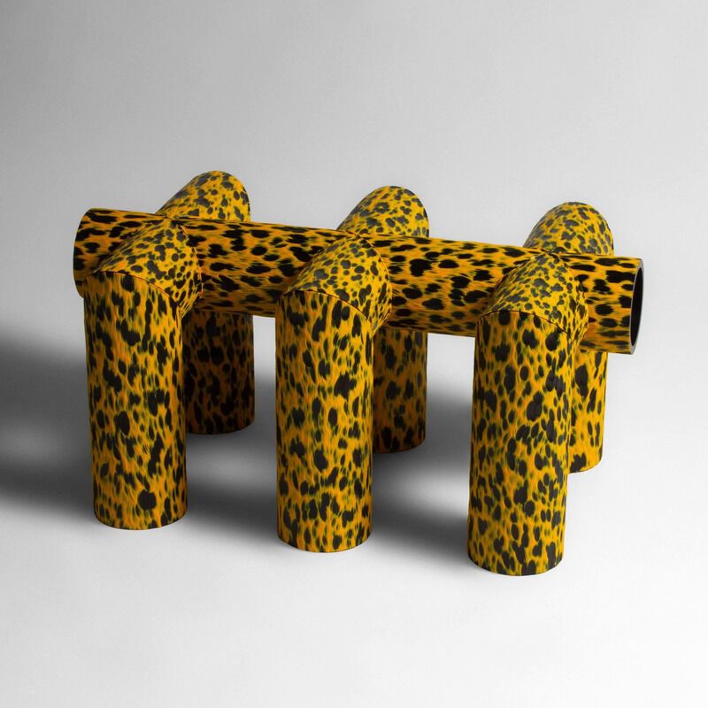 Bold Patterned Tubular Benches