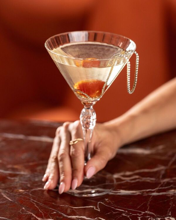 Diamond-Encrusted Martini Glasses