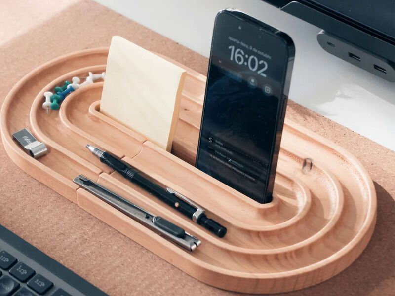 Modular Wooden Desk Trays